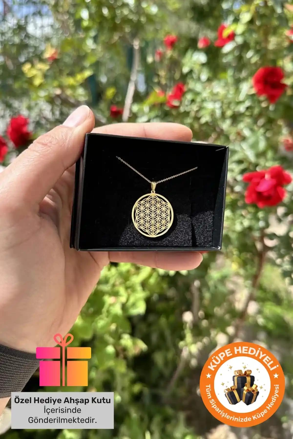 925 Ayar Gümüş Kaplama Kadın Kolye Hediye Kutusunda Zarif ve Anlamlı Tasarım