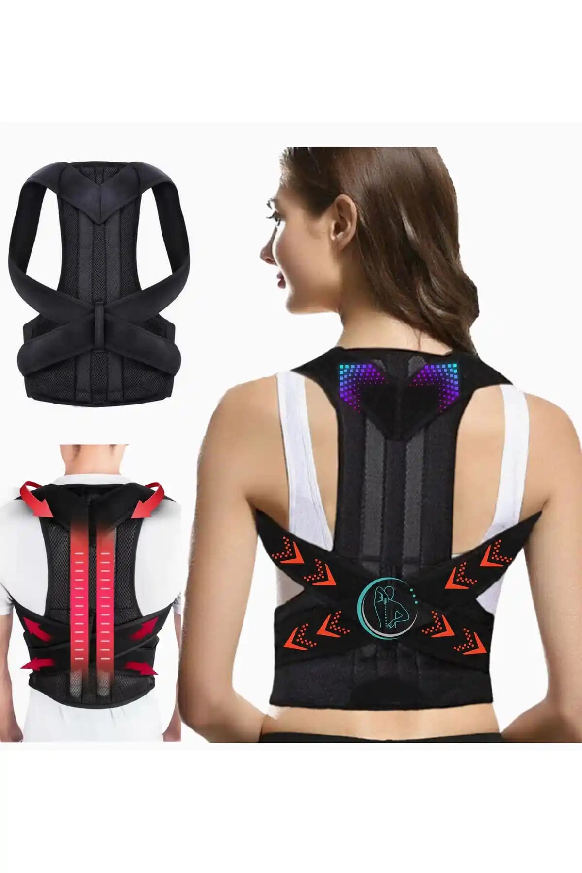 Akselife Kadın Erkek Çift Balenli Dik Duruş Korsesi: Günlük Kullanım İçin Etkili ve Şık Duruş Destek Ürünü