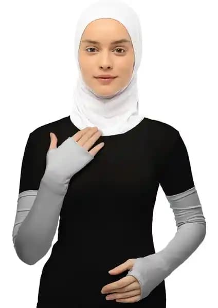 Altobeh Parmak Geçmeli Penye Tesettür Kolluk Gri: Konfor ve Fonksiyonellik Bir Arada