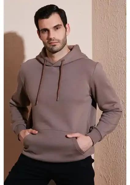 Buratti Slim Fit Kapüşonlu Sweat Erkekler İçin Sıcak ve Şık Günlük Giyim Parçası