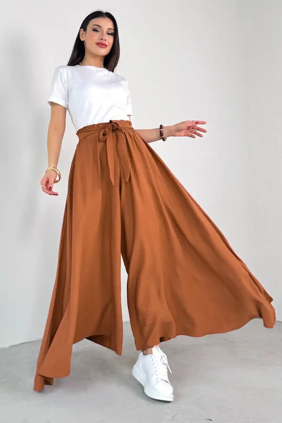 Cappmoda PNT-07410 Tarçın Rengi Dokuma Şalvar Etek Pantolon İnceleme ve Kullanım İpuçları