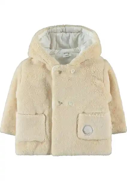 Civil Baby Erkek Bebek Kapüşonlu Mont 6-18 Ay Bej Renkli, Yumuşak Polar Astarlı ve Hafif Tasarım