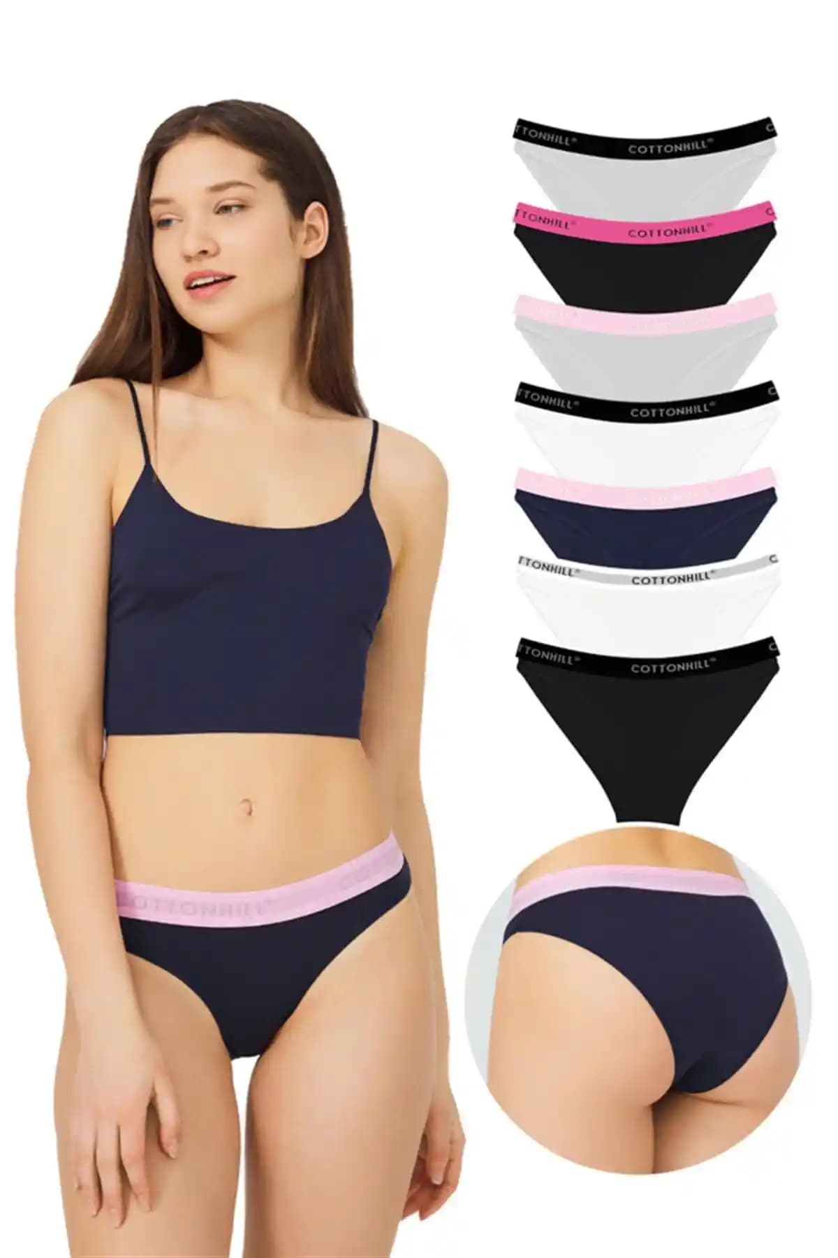 Cottonhill Pamuklu Kadın Bikini Külot 7'li Paket Konfor ve Şıklık Sunar