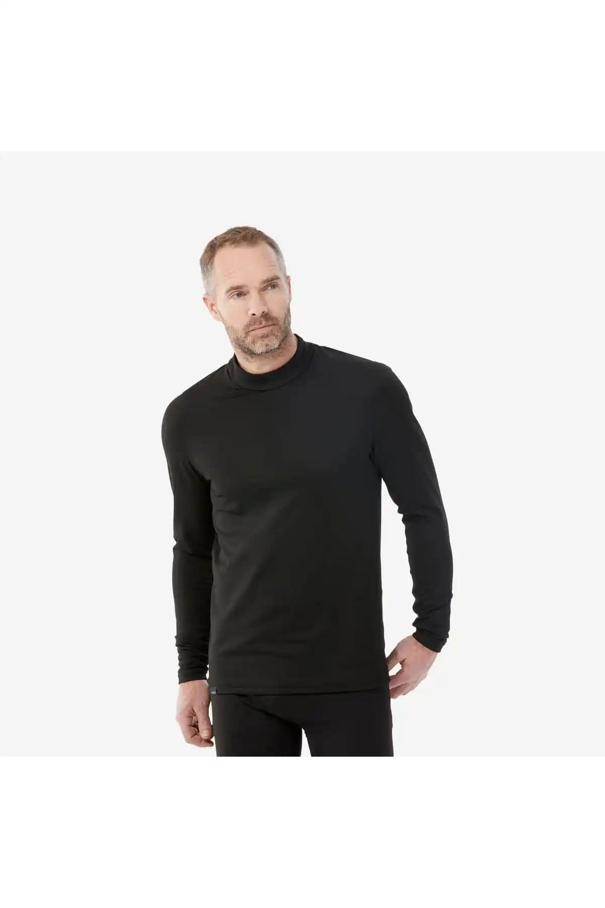 Decathlon Wedze Erkek Termal Kayak İçliği Siyah BL 500 Sıcak ve Esnek Kış Sporları İçin