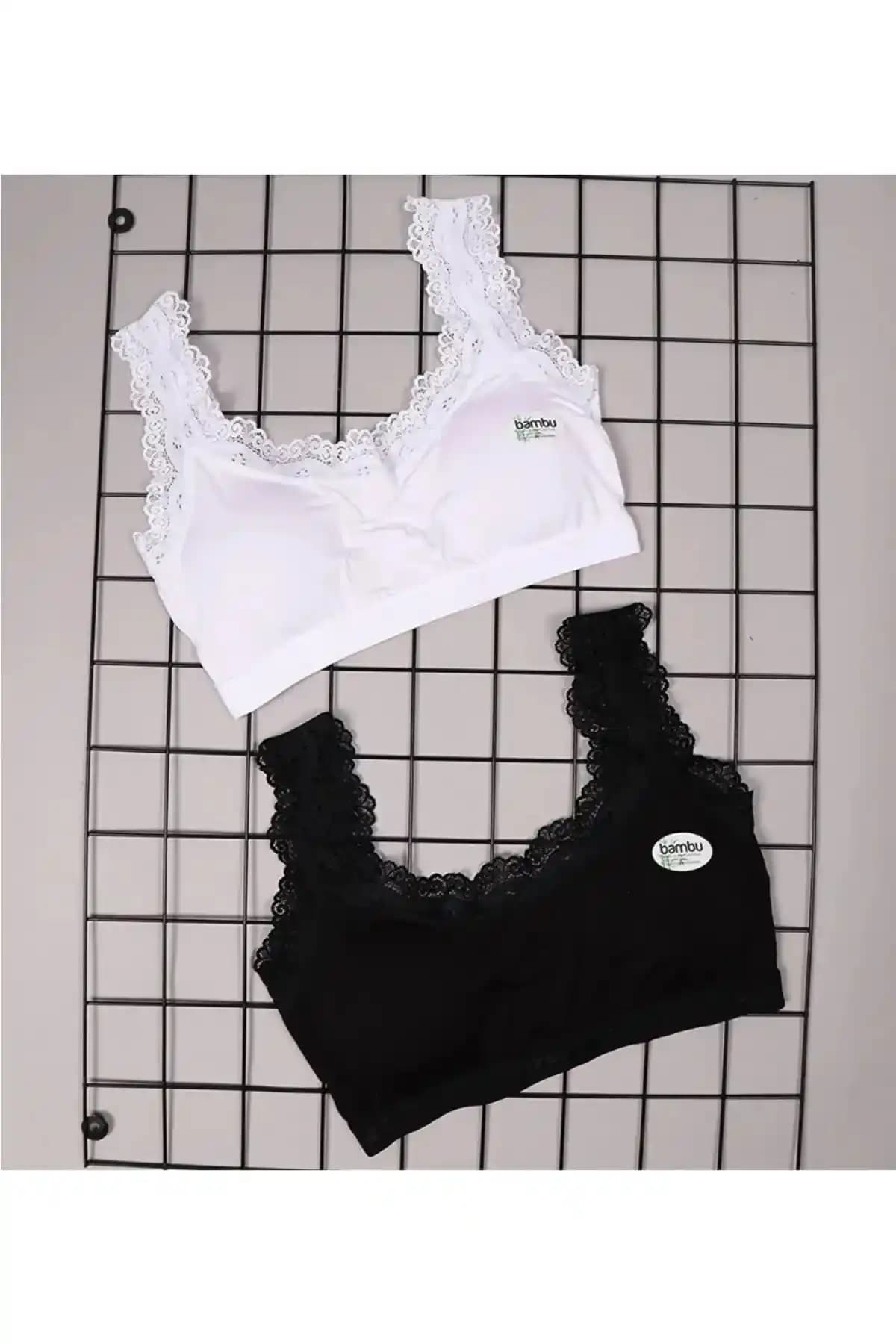 Dondeza Bambu Pedli Kalın Askılı Dantel Detaylı Büstiyer Kadın İç Giyim