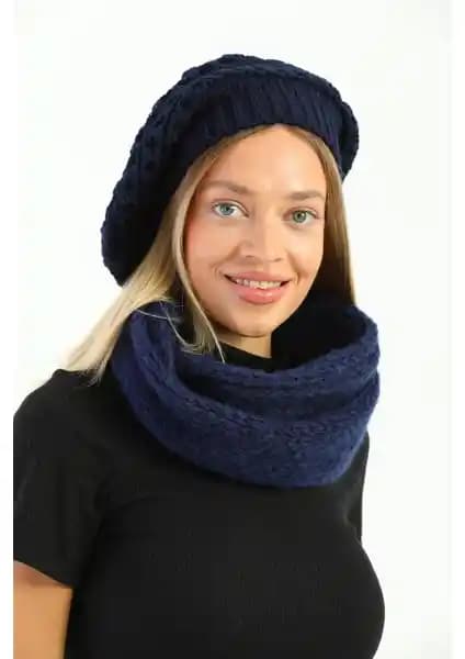 Elif İç Giyim Kadın Triko Bere ve Örgü Boyunluk Seti Şıklık ve Konfor Sunan Kış Aksesuarları