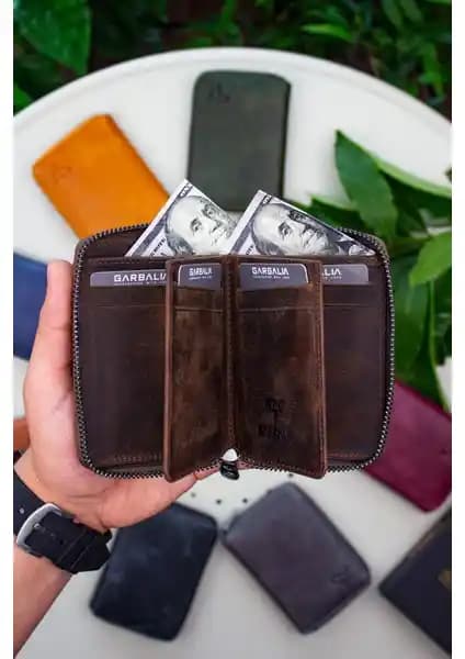 Garbalia Fargo Vintage Deri Fermuarlı Unisex Kartlık Cüzdan İncelemesi ve Özellikleri