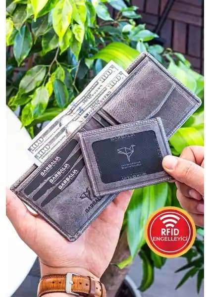 Garbalia Kanguru Deri RFID Engelleyici Cüzdan Kartlık: Güvenli ve Şık Tasarım