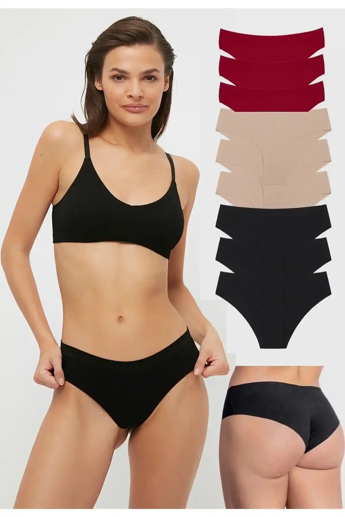 GECKO COLLECTION Dikişsiz ve Esnek Kadın Külotları Günlük Kullanım İçin Uygun