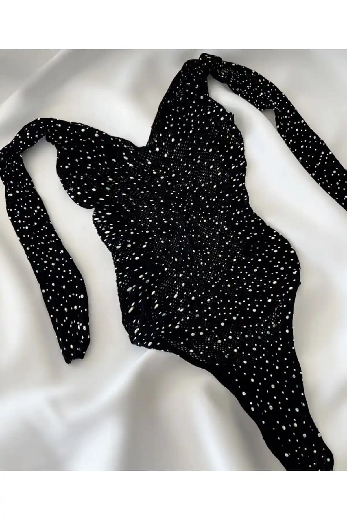 Genel Markalar Shiny Taşlı Bodysuit: Modern ve Şık Tasarım ile Günlük Kullanım İçin Uygun