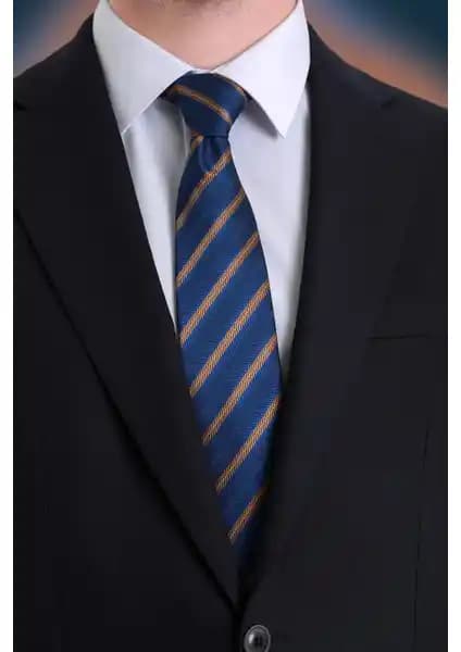 Hatemoğlu Lacivert Çizgili Kravat: Klasik ve Şık Tasarım ile Günlük ve Resmi Kullanım İçin