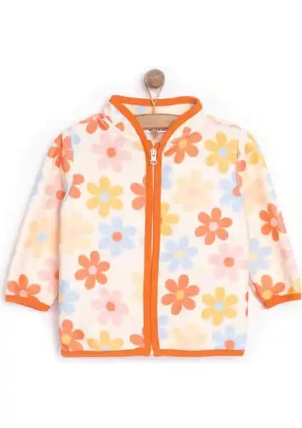 HelloBaby Basic Metraj Baskılı Polar Hırka Kız Bebekler İçin Rahat ve Şık Günlük Giyim Seçeneği