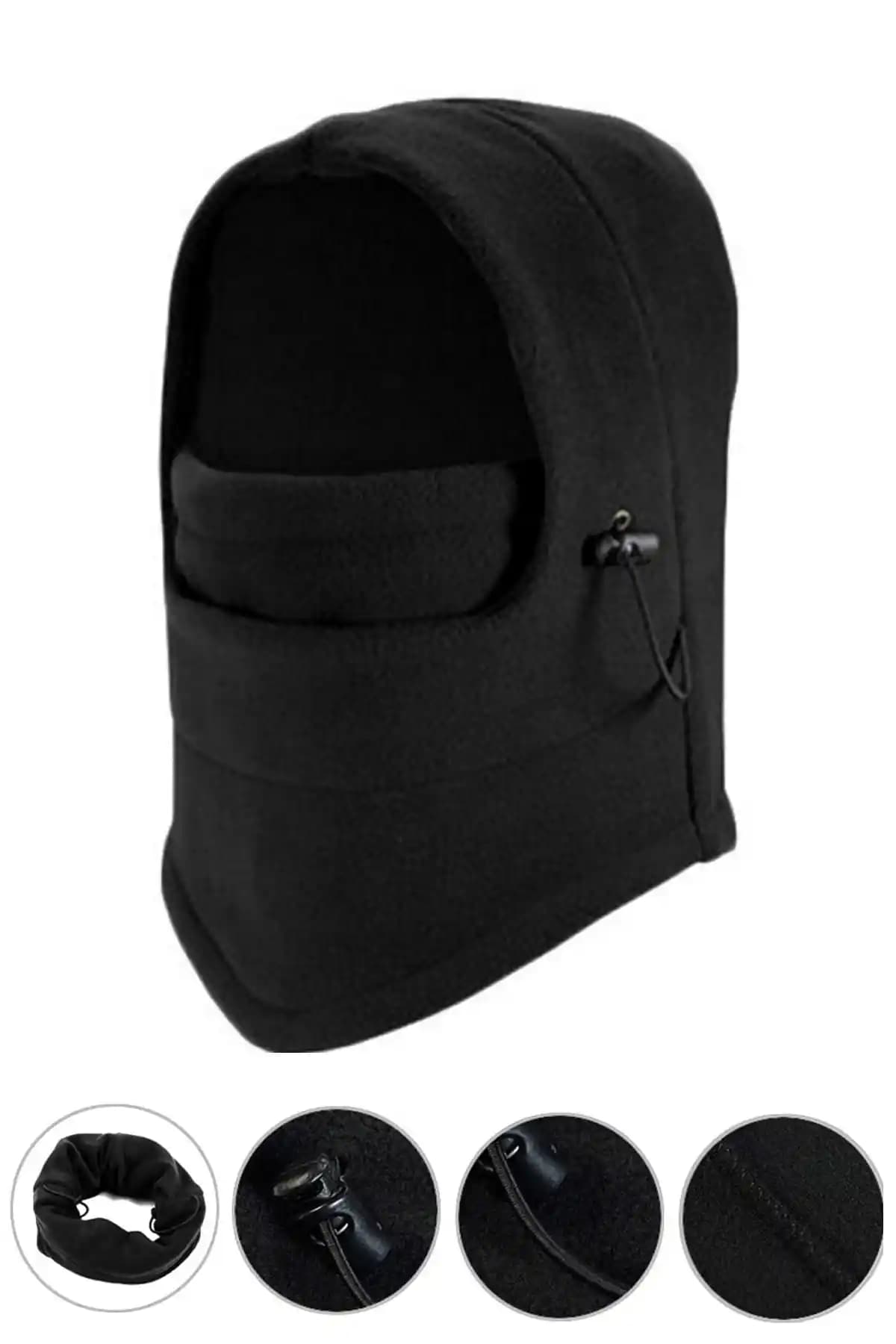 Homy Life Çok Fonksiyonlu Polar Kapüşonlu Bere Rüzgar ve Soğuk Havalara Karşı Koruma Sağlar