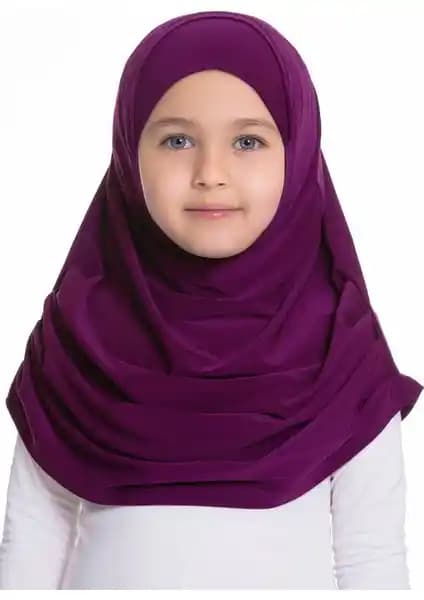 Hürrem Bone Şarabi Pratik Hazır Çocuk Tesettür Bone Kendinden Boneli