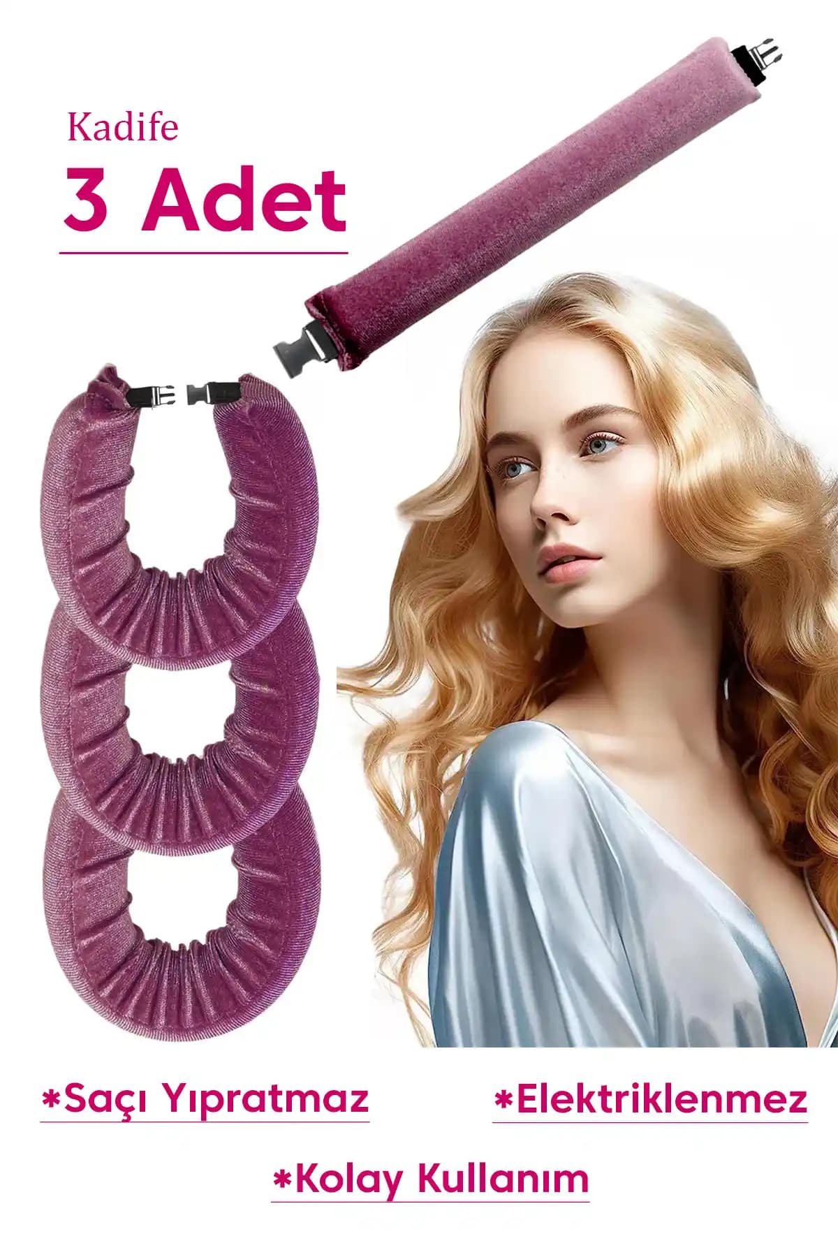 Kadife Gül Kurusu Saç Şekillendirici Seti Türkiye’de Üretilmiş Kaliteli ve Kullanışlı