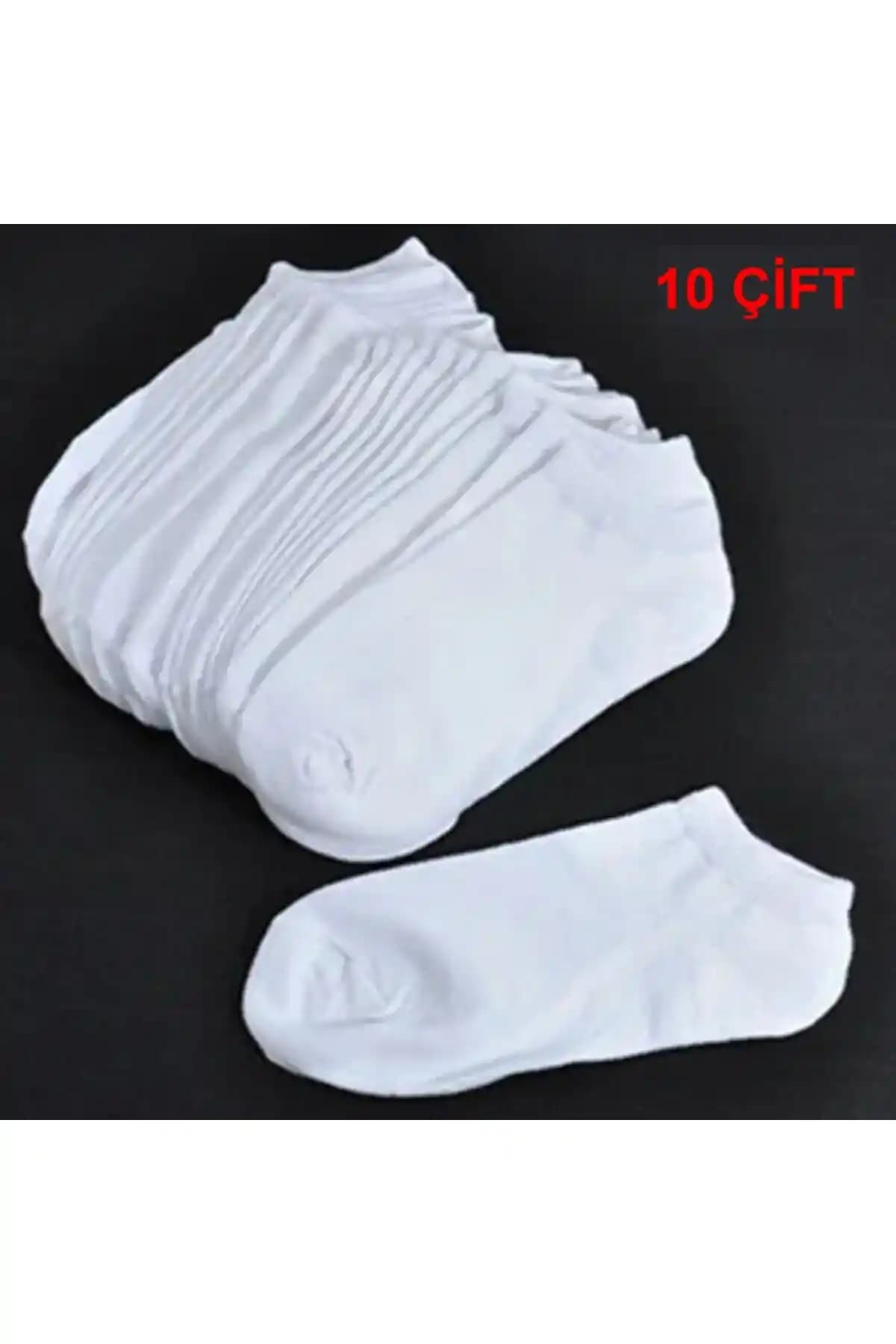 Kadınlar İçin Yüksek Kalite Pamuklu Patik Spor Çoraplar 10 Çiftlik Paket