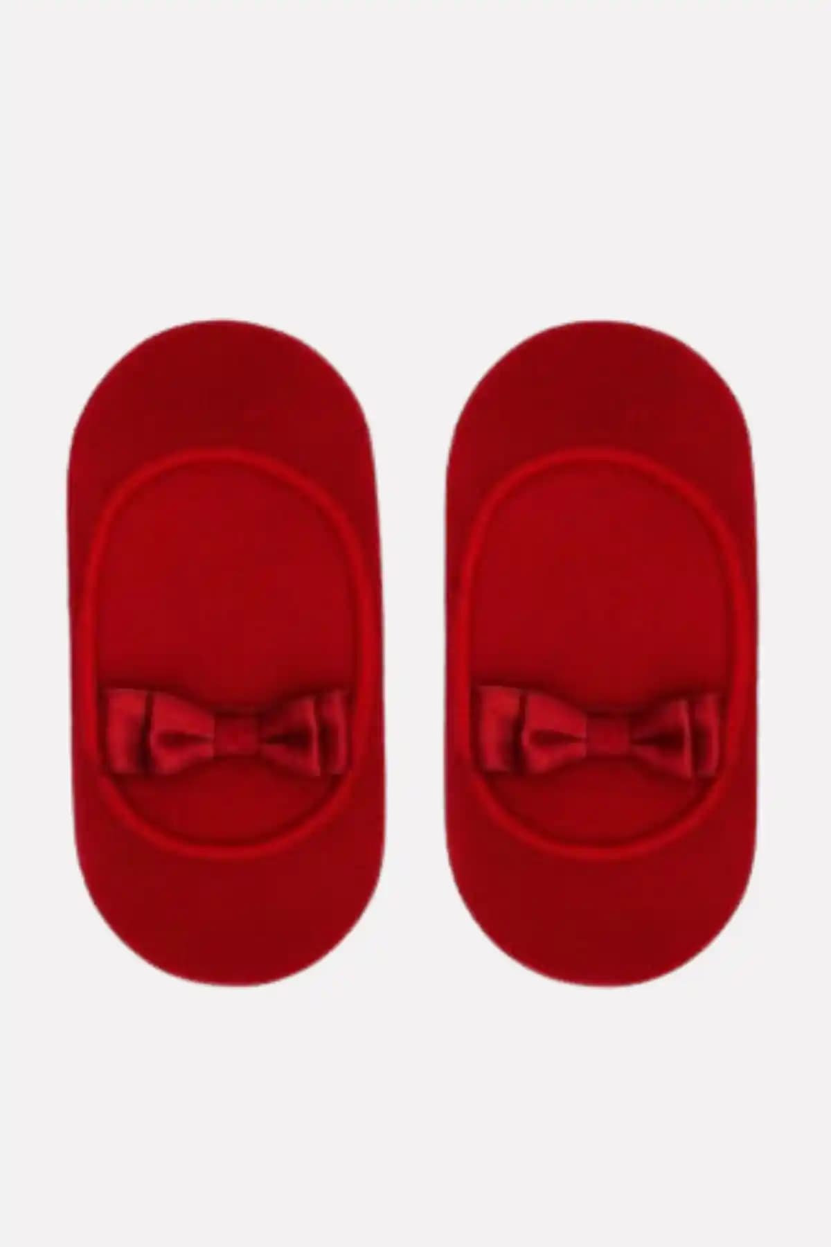 Katia & Bony Lovers Bebek Görünmez Çorap Kırmızı Organik Pamuklu ve Şık Tasarım