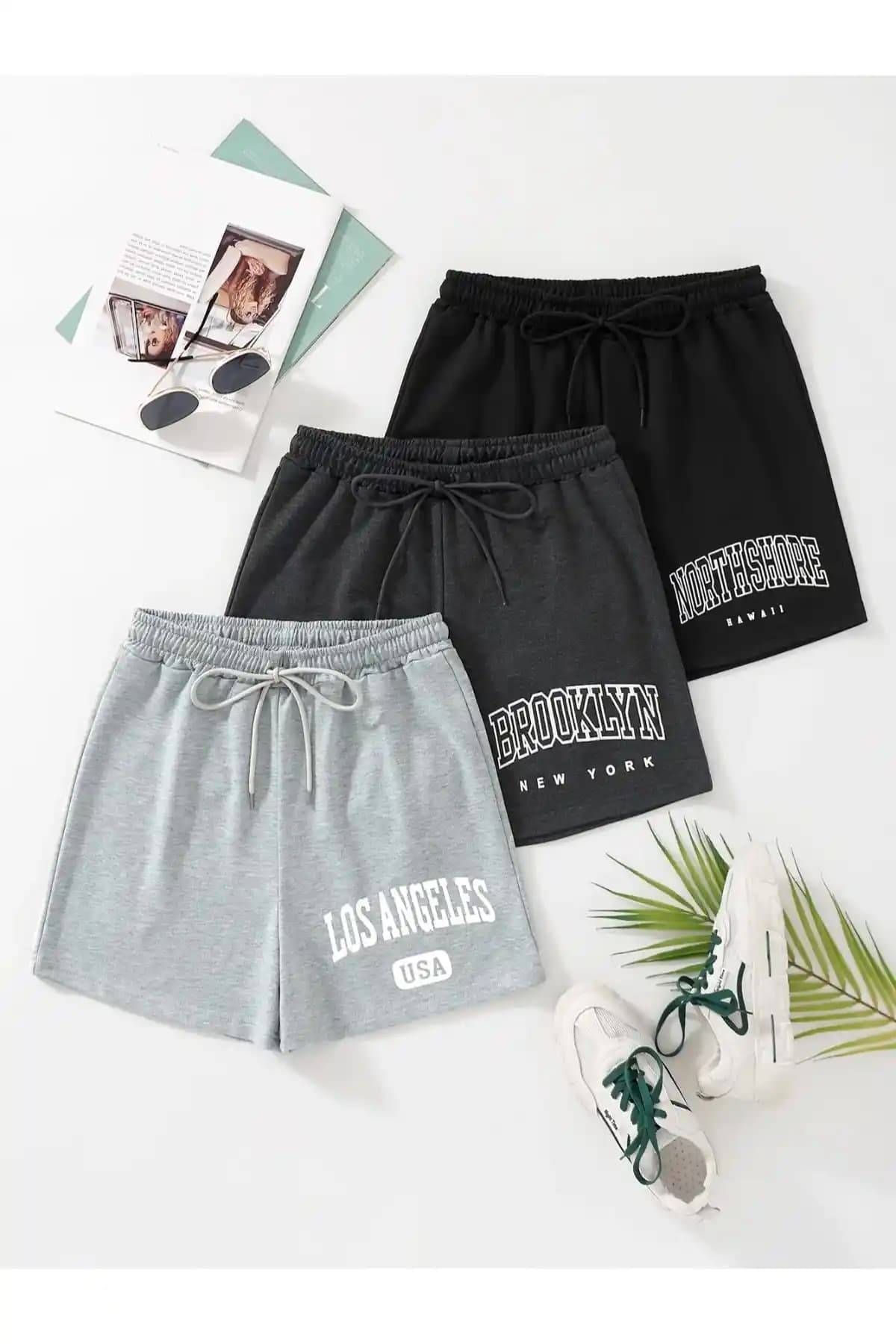 Machetta 3'lü Penye Şort Seti Unisex Yazlık Konfor ve Şıklık Sunar