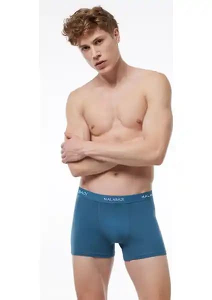 Malabadi Erkek Mavi Pamuk Elastan Boxer: Konfor ve Şıklığın Birleşimi