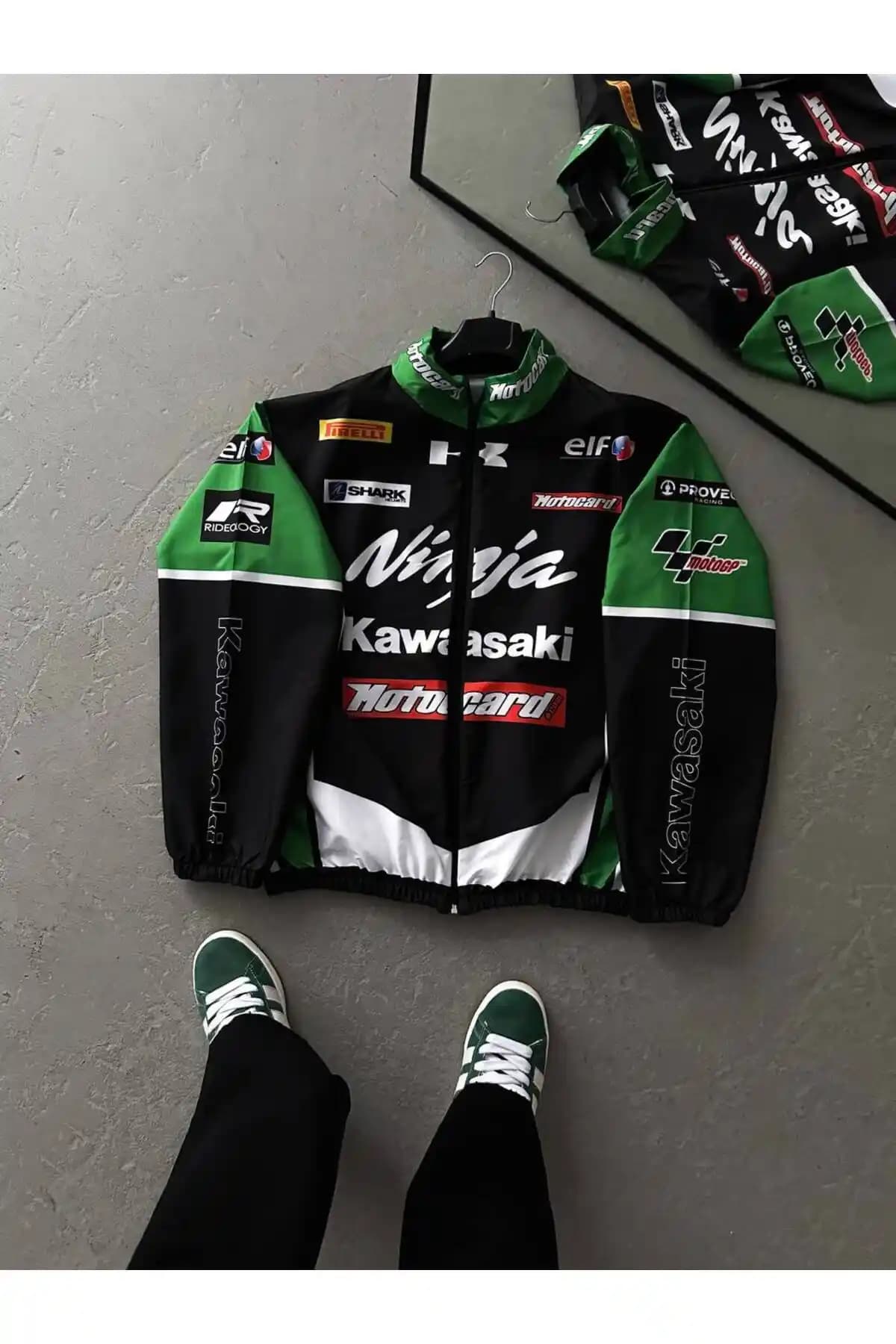 ModaTEKS Unisex Parşüt Kumaş Oversize Siyah Yağmurluk Günlük Kullanım İçin Uygun