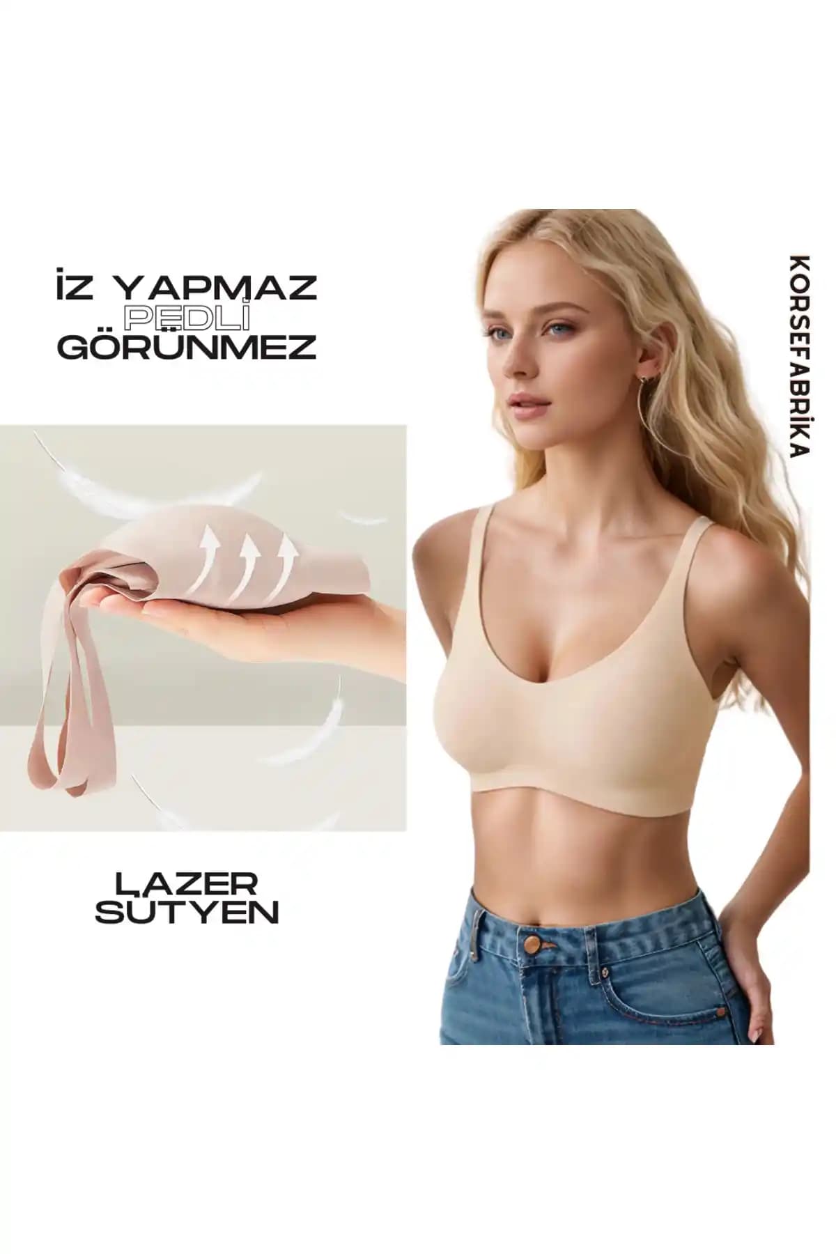 Modern ve Rahat Lazer Kesim Balensiz Sütyen Trend Mood Store İçin Uygun Bir Seçenek