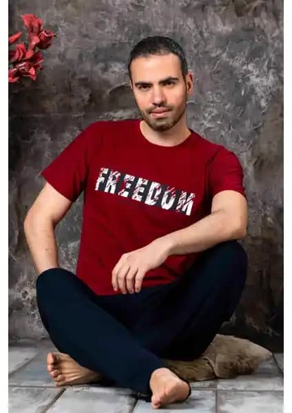 Nisanca Erkek Yazlık Kısa Kollu %100 Pamuk Pijama Takımı Konfor ve Serinlik Sağlar