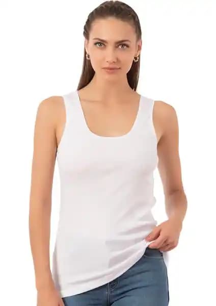 Özkan Underwear 0111 Kadın Pamuklu Ribana Biyeli Kalın Askılı Atlet Özellikleri ve Kullanım Alanları