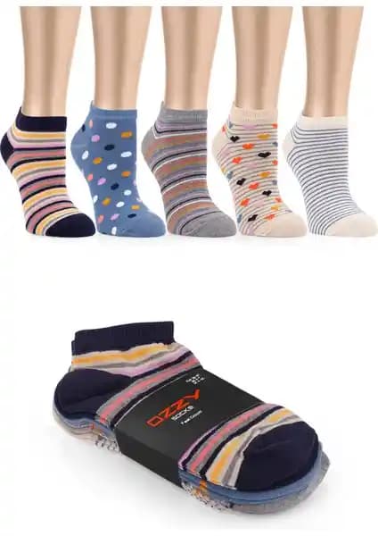 Ozzy Socks 5 Çift Kadın Patik Çorapları Renkli ve Konforlu Tasarım Özellikleri