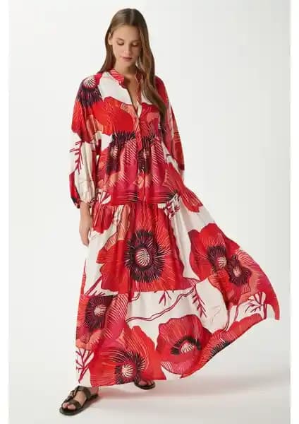 Ritnice Modest Kadın Elbisesi: Yazlık Viskon Maxi Elbise ile Şıklık ve Konfor