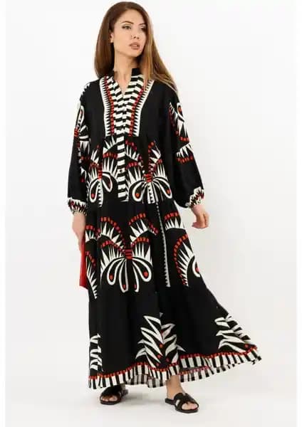 Ritnice Prive Nena Kadın Elbisesi: Yaz Ayları İçin Şık ve Konforlu Viskon Tasarım