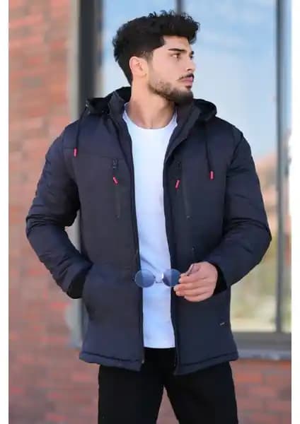 Stil Kombin Çift Göğüs Fermuarlı Su Geçirmez Şişme Mont Pldp 2941 - Dayanıklı ve Şık Kış Dış Giyim Ürünü