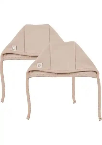 Tiny Lamb Gleno Bebek Şapkası Krem Renkli Organik Pamuklu Çok Amaçlı Set
