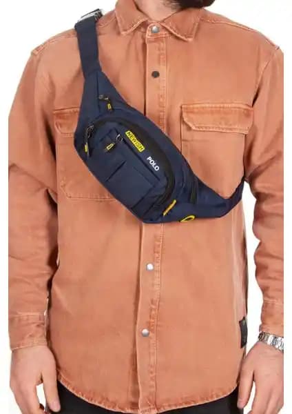 Tuldar Unisex Lacivert USB Kulaklık Çıkışlı Crossbody Çanta Günlük ve Çok Yönlü Kullanım İçin