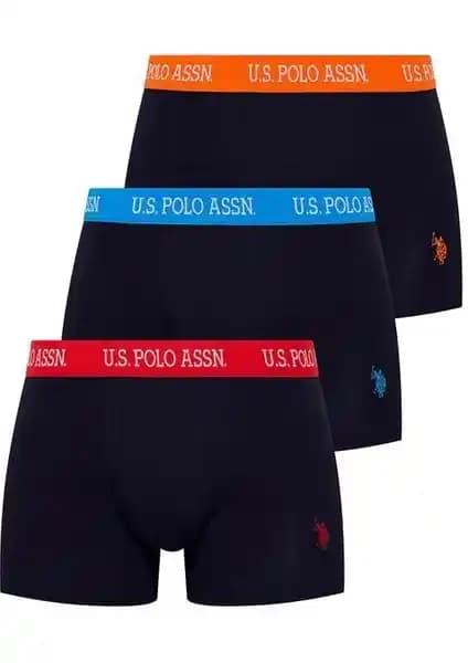 U.S. Polo Assn. Erkek Lacivert 3'lü Boxer Seti Konfor ve Kalite Bir Arada