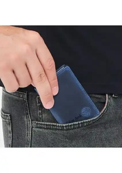 Vagave İsme Özel Hakiki Deri Akıllı Mekanizmalı Cüzdan Günlük Kullanım İçin Güvenli ve Şık Tasarım