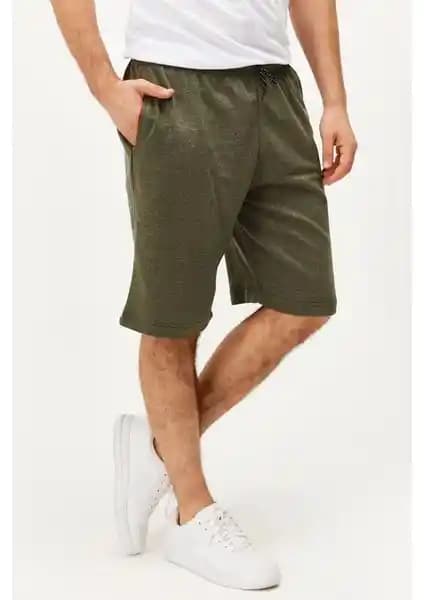 Winget Star Erkek Haki Iki İplik Şort Günlük Kullanım ve Konfor İçin Uygun