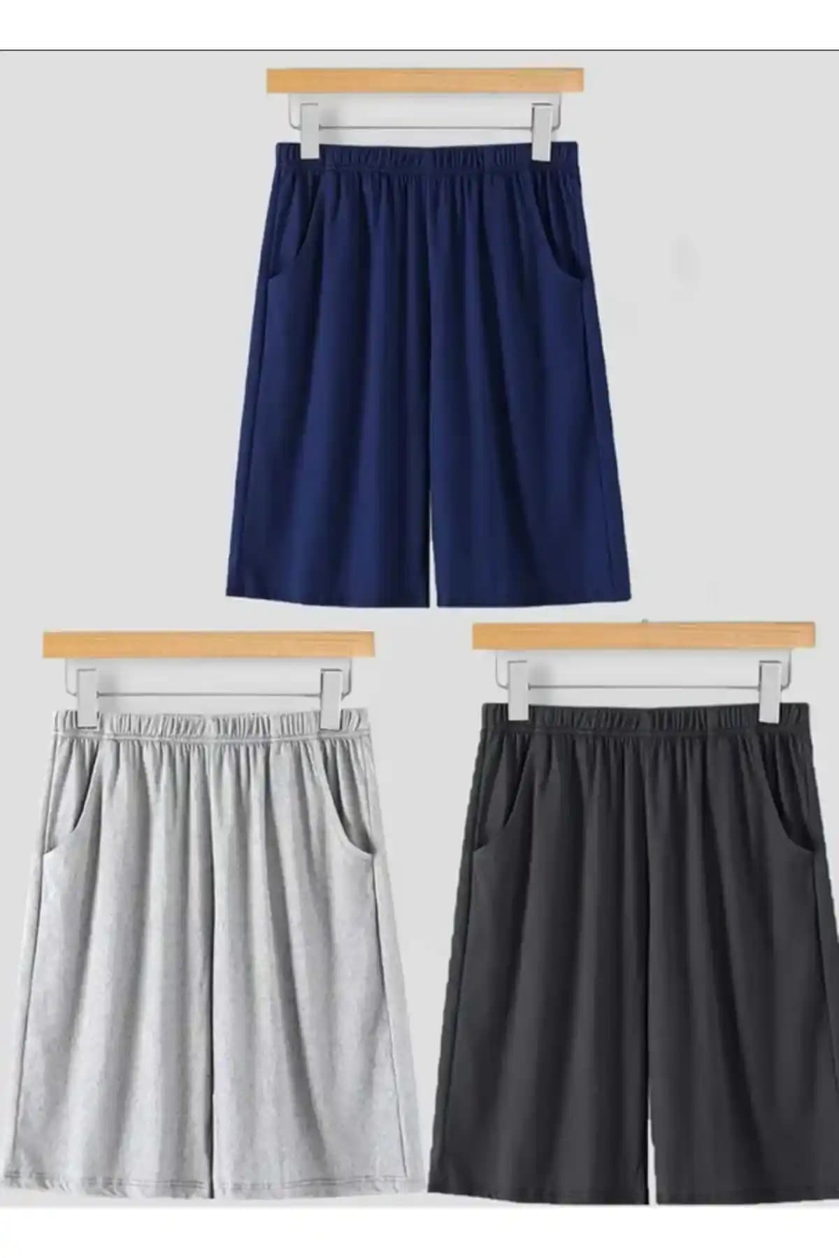 YG YDN Giyim 3'lü Rahat Kesim Şort Günlük ve Spor Kullanımına Uygun Tasarım