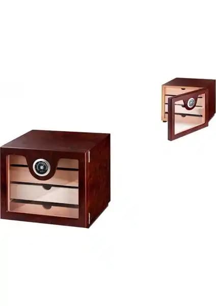 Angelo Camlı Brown Humidor: Kaliteli ve Estetik Nargile ve Puro Saklama Çözümü