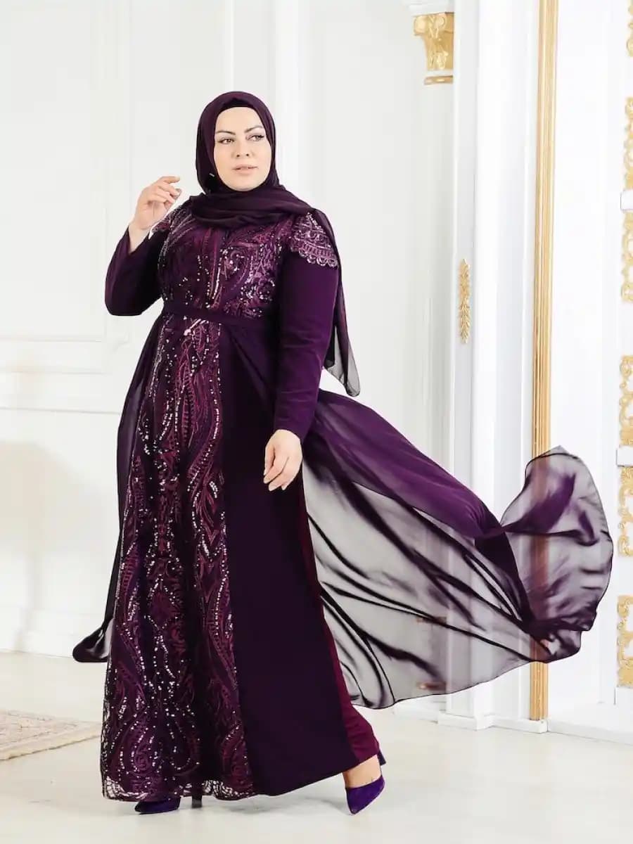 Büyük Beden Tesettür Abiye Modelleriyle Şıklık ve Konforu Bir Arada Yakalayın