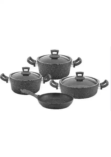 Hascevher Germanitium 7 Parça Granit Tencere Seti ile Mutfakta Dayanıklılık ve Estetik Birlikte