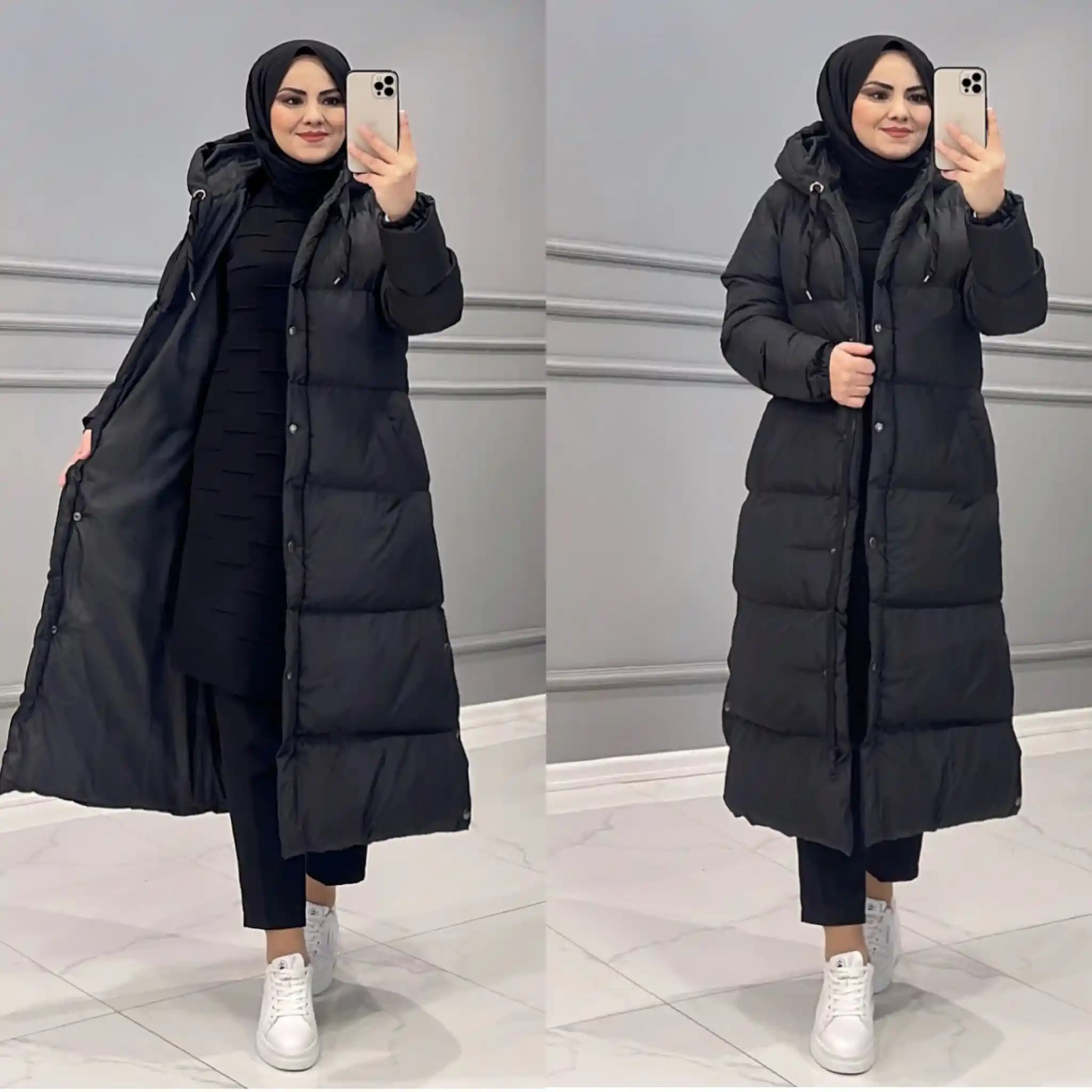 Kadın Uzun Şişme Kabanlar ile Kışta Şıklık ve Sıcaklık Sağlayın