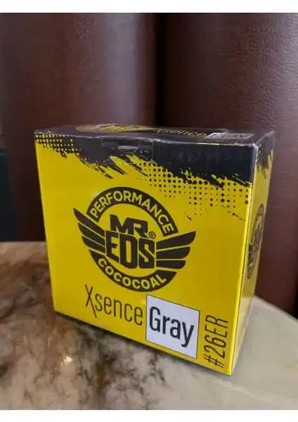 Mr.Eds 500 Gr - 26MM Gri Nargile Kömürü Doğal ve Uzun Süreli Performans Sağlar