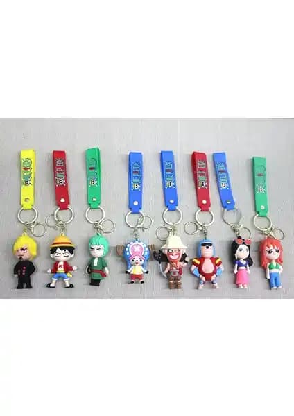 One Piece Karışık Karakterler Silikon Anahtarlıkları ile Tarzınızı Yansıtın