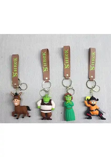 Shrek Karışık Karakterler Silikon Anahtarlıkları Günlük Hayatta Kullanım ve Koleksiyon İçin Ideal