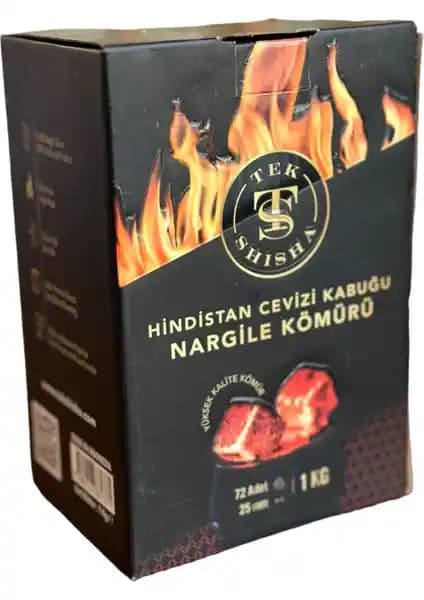 Tek Shisha 1 kg Hindistan Cevizi Kömürü: Doğal ve Sağlıklı Nargile ve Pişirme Kömürü