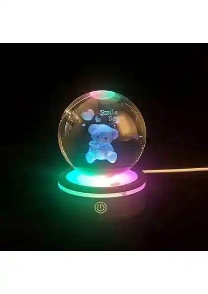 Usb'li Ayıcık Tasarımlı Dönen Cam Küre ile Mekânlarınıza Şıklık ve Eğlence Katın