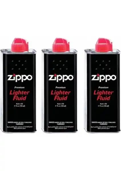 Zippo Benzini 3'lü seti yüksek performanslı ve güvenli çakmak yakıtı