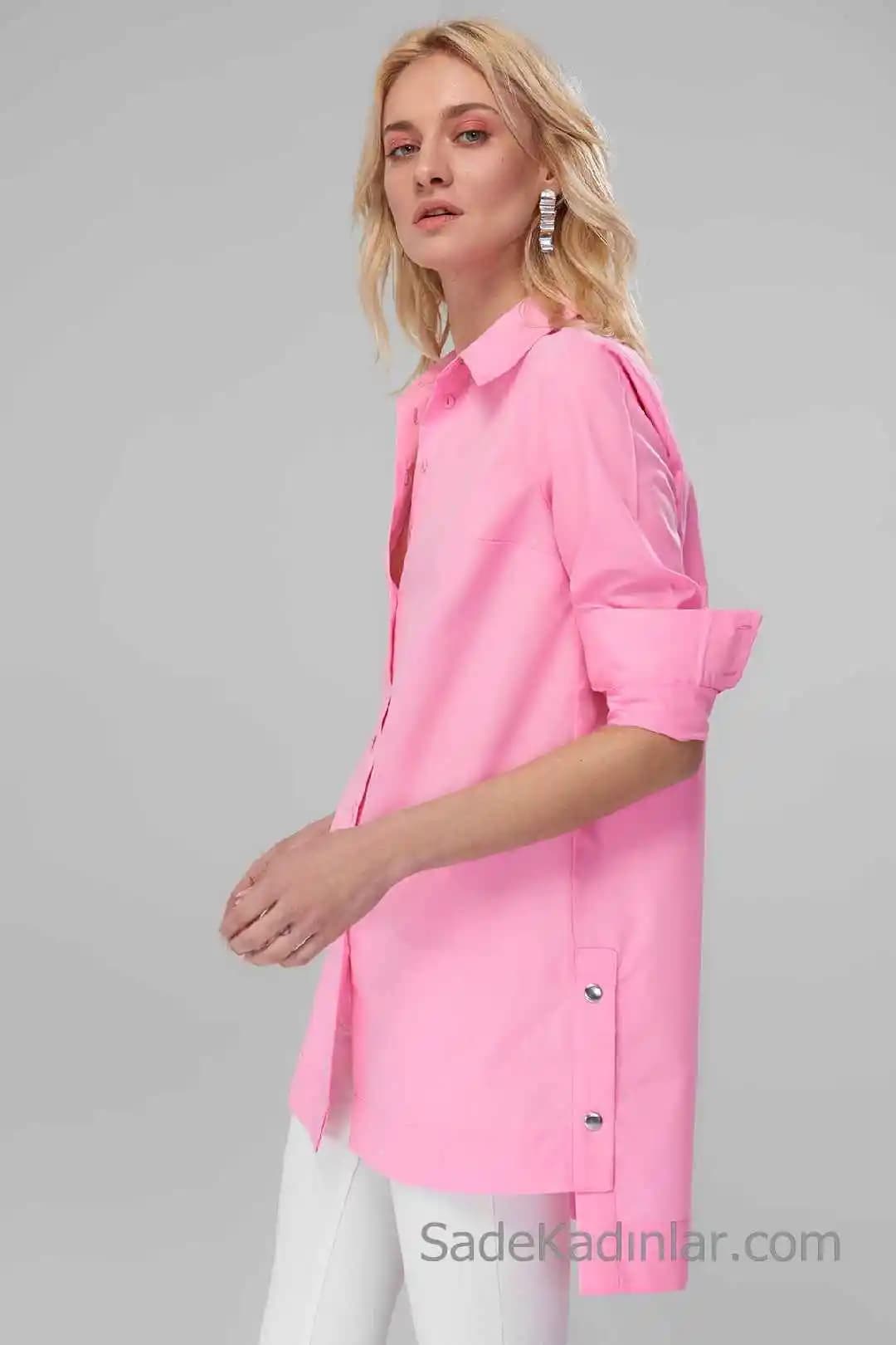 Kadınlar için Pembe Gömlek Kombinleri: Zarif ve Çok Yönlü Stil Seçenekleri