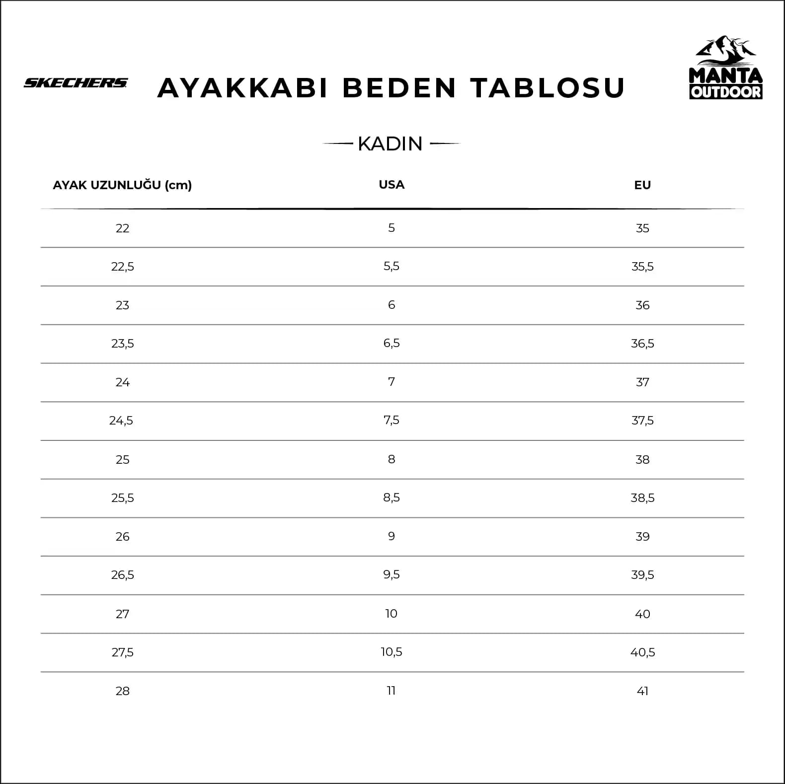 Skechers Beden Tablosu ve Doğru Ayakkabı Seçimi Rehberi