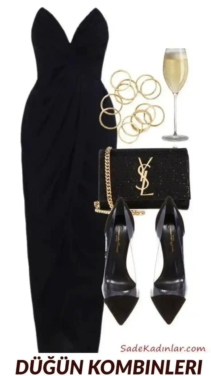 Düğünlerde Şıklık İçin Siyah Elbise Kombinleri ve Stil İpuçları